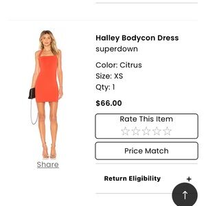 Superdown Halley Bodycon Dresses in Orange
